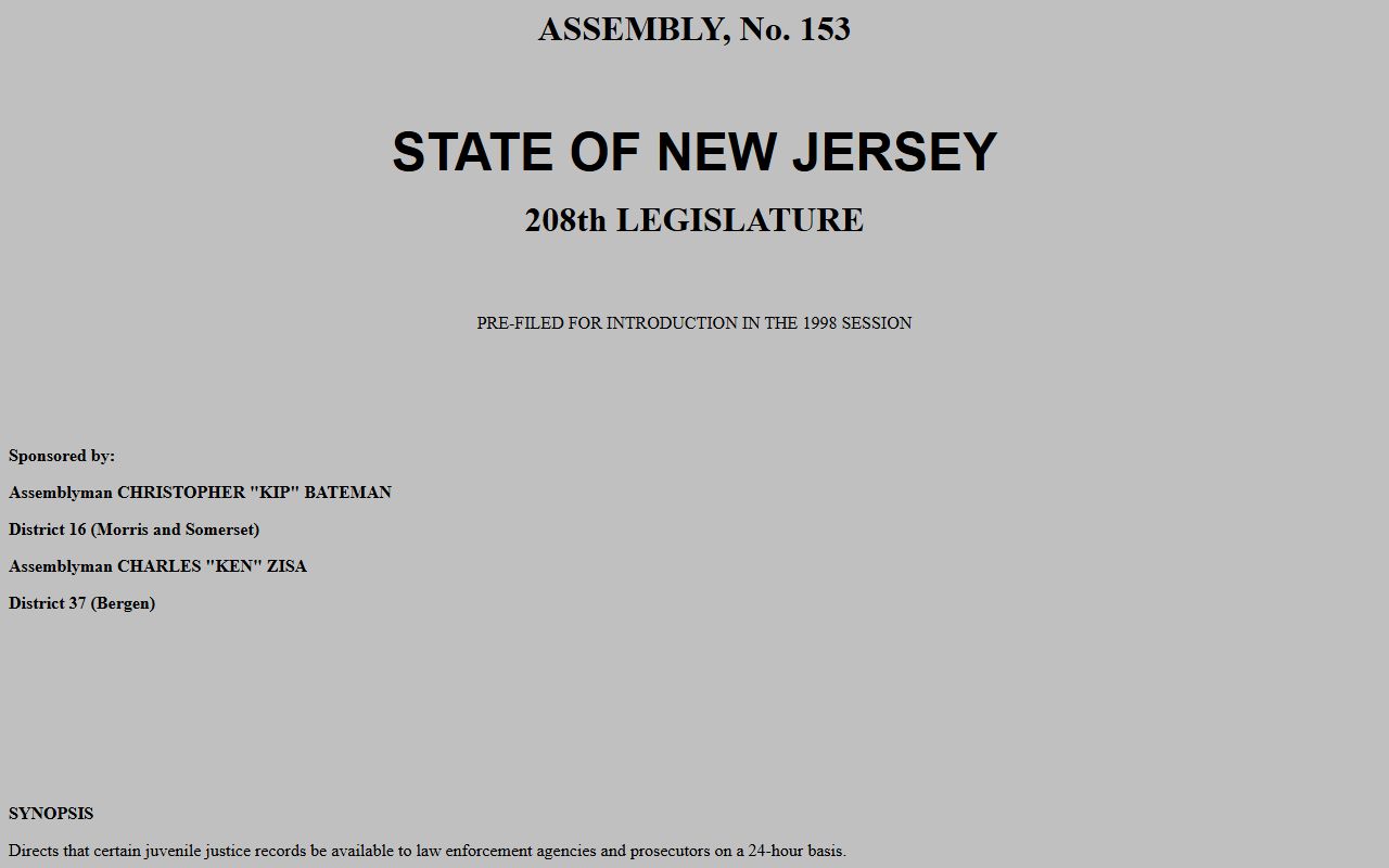 N.J.S.A. 2A:4A-60 statute that seals Camden County juvenile arrest and criminal records