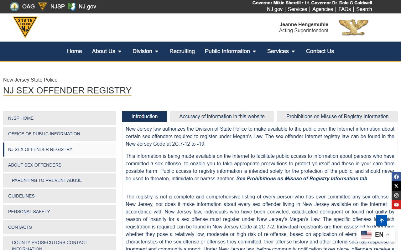 New Jersey Sex Offender Internet Registry search for Camden County released inmates